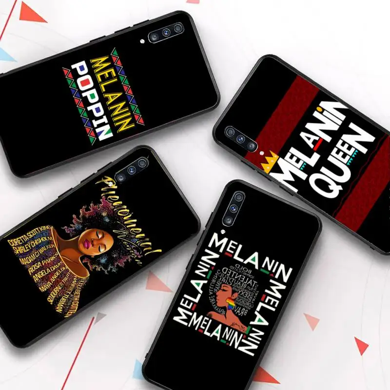 

Afro Black Girl Magic Melanin Poppin Phone Case for Samsung Galaxy A51 30s a71 Soft Silicone Cover for A21s A70 10 A30 Capa