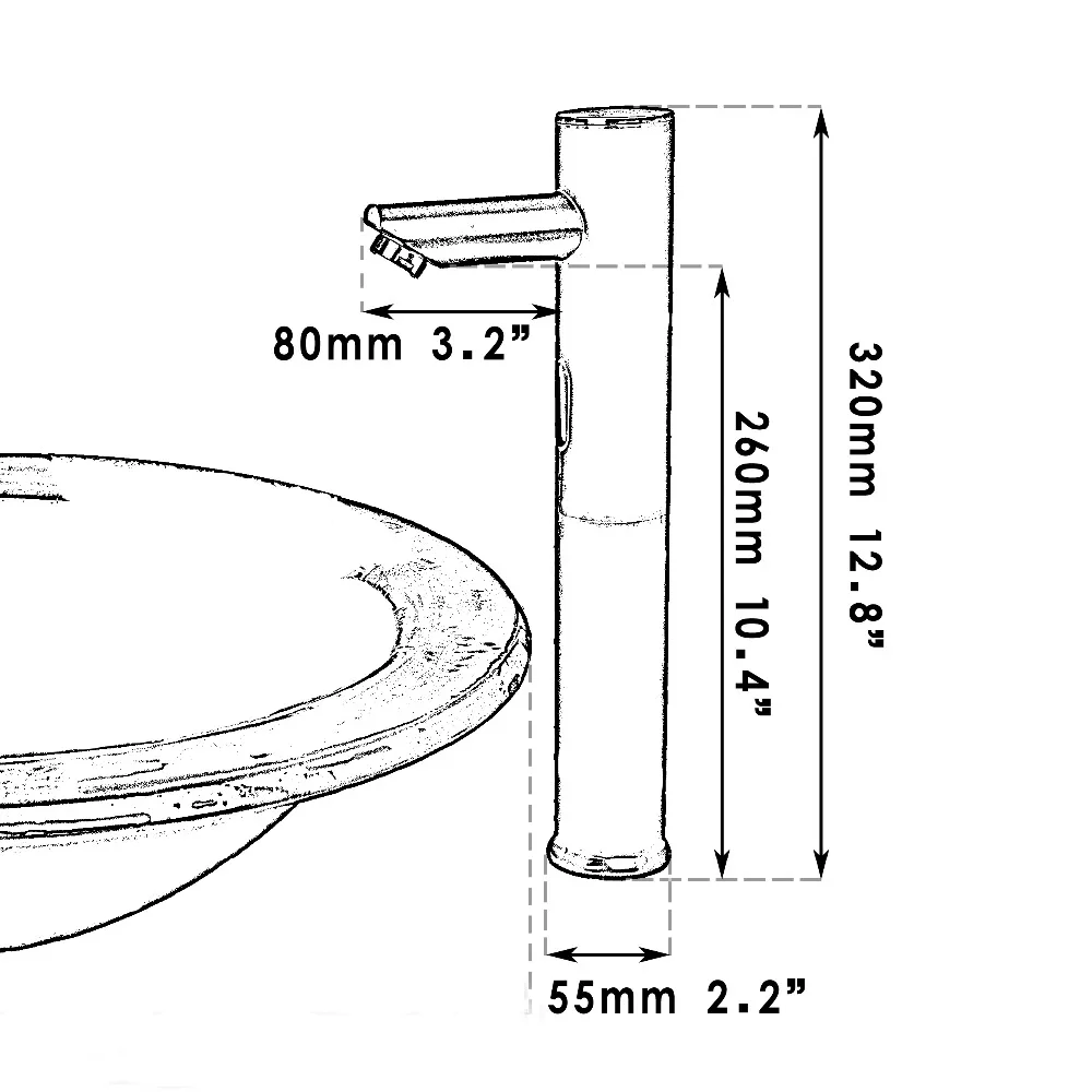 Смеситель KEMAIDI с автоматическим датчиком кран для ванной комнаты черный ORB