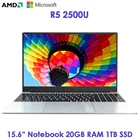Ультралегкий игровой ноутбук Ryzen R5 2500U, 15,6 дюйма, 20 Гб ОЗУ DDR4, ТБ SSD, 1920x1080 FHD, Windows 10