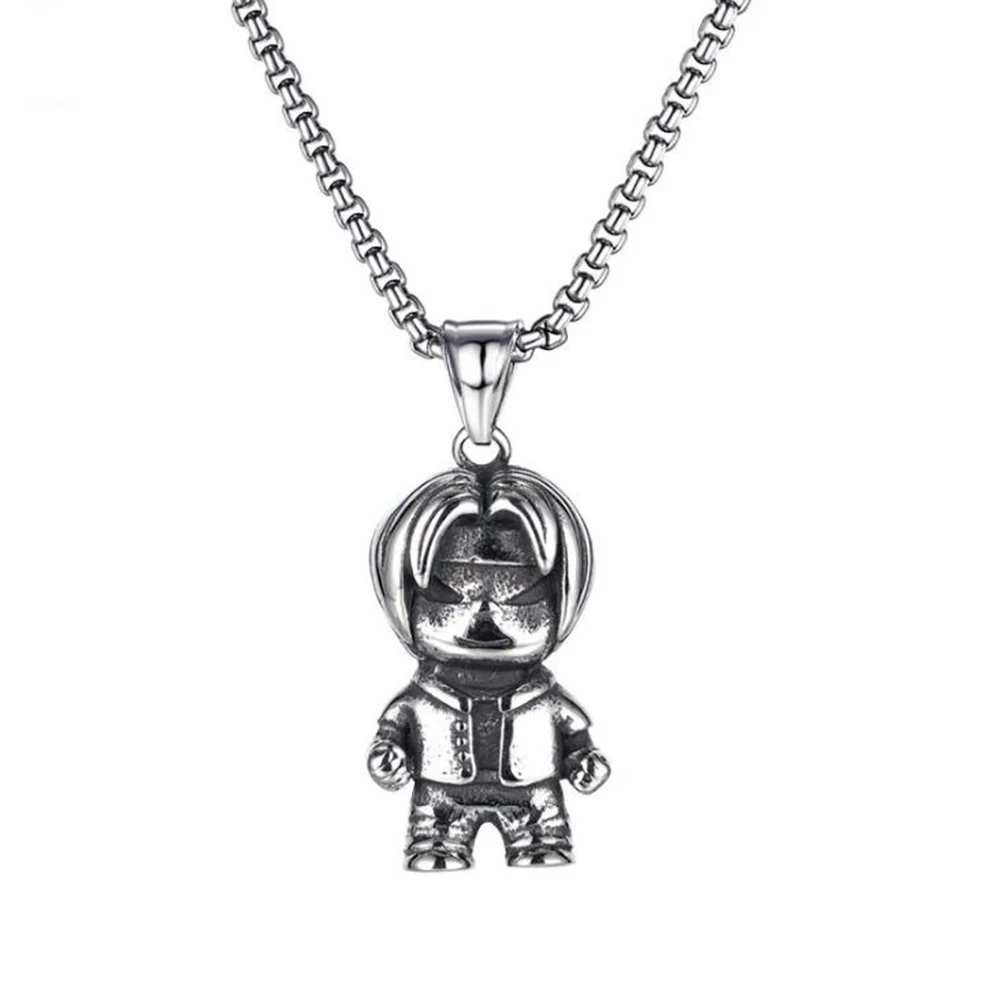 

Ожерелье с подвеской в стиле хип-хоп из нержавеющей стали