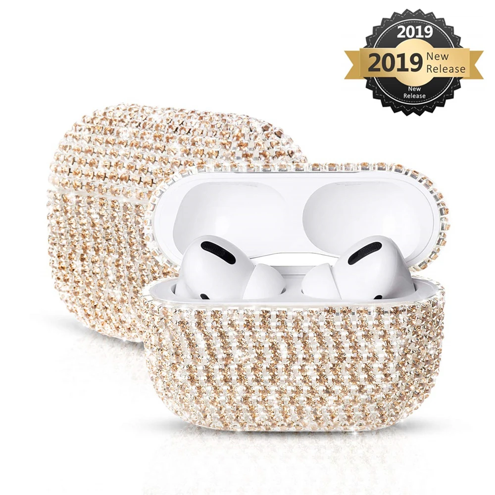 Чехлы Защитные для наушников AirPods Pro чехол со стразами Блестящий Защитный Airpods 3 2019
