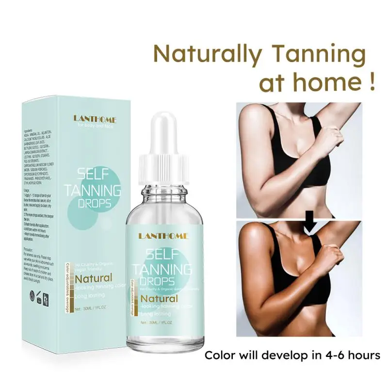 

Natural Tanning Oil Long Lasting No Trace 30ml Without UV Damage Self Tanning Drops Sun Cream Self Tanners Sun Tan Oil TSLM1