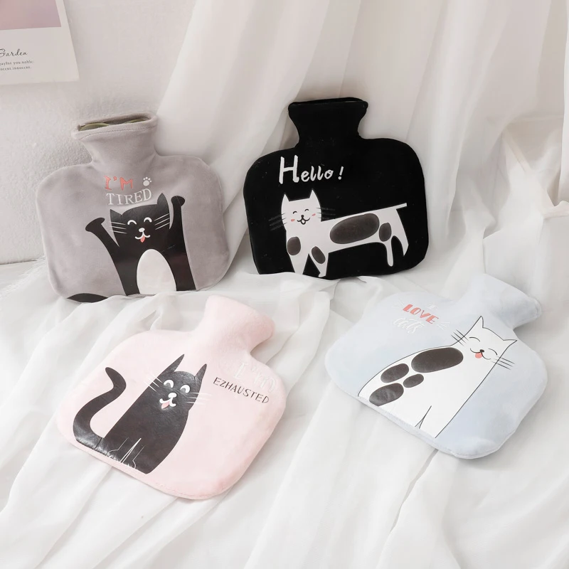 1000 мл симпатичная резиновая бутылка для горячей воды с принтом обогреватель рук