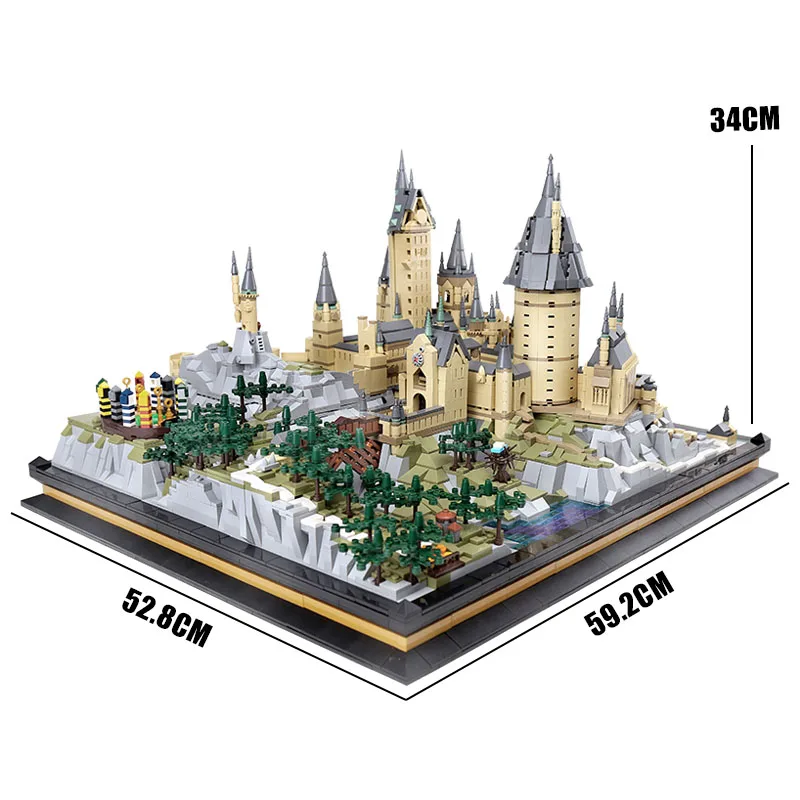 

Mould King MOC Movie Streetview Building sets The Magic School Castle model sets Blocks Bricks Kids DIY Toys Christmas Gifts