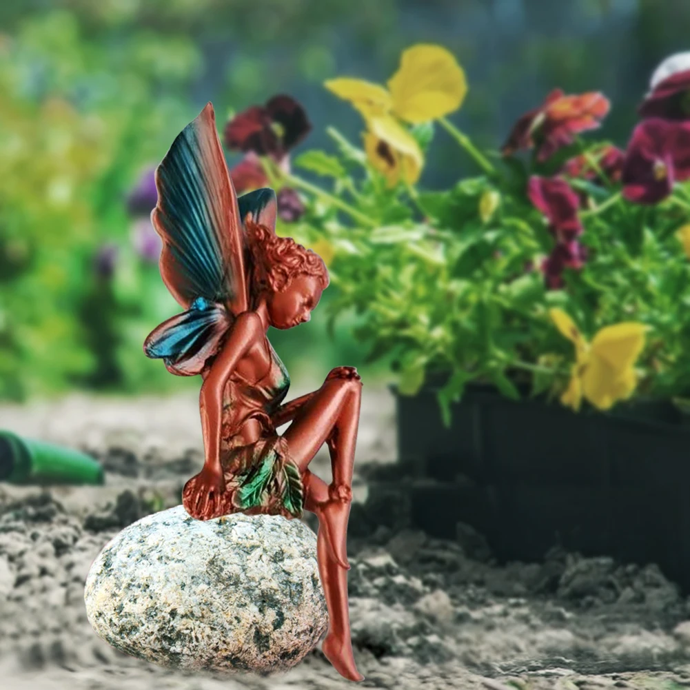 

Бронзовый цветок фея Сидящая скульптура садовая Смола Tudor Turek статуя декоративная Модель Скульптура в стиле современного искусства скульпт...