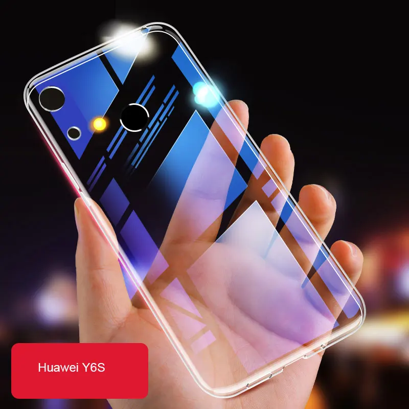 Противоударный чехол для Huawei Y6S прозрачный 2020 телефона Y 6S JAT-LX1 LX3 L29 L41 силиконовый
