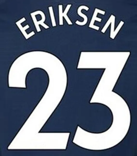 19-20 Кейн сын Эриксен DELE LUCAS Вертонген Льорис подмигивает ALDERWEIRELD пользовательские namesets футбольные значки патч - Цвет: ERIKSEN