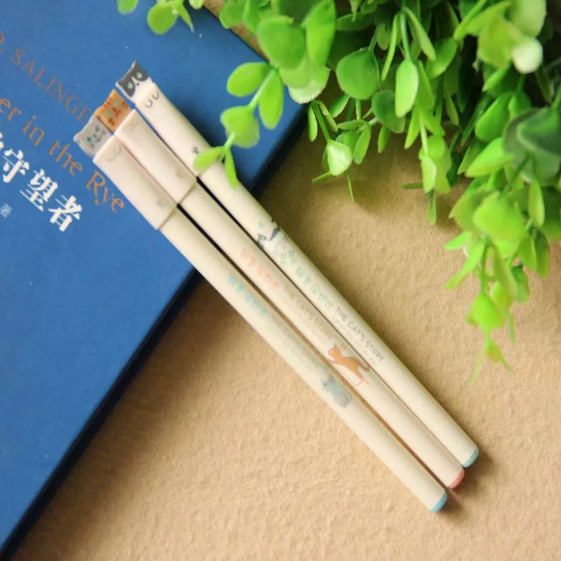 

1Pcs / Pack New Creative Cute Cat Gel Pen Kawaii Novelty Stationery Pen Novelty Gift Office Supplies Material School