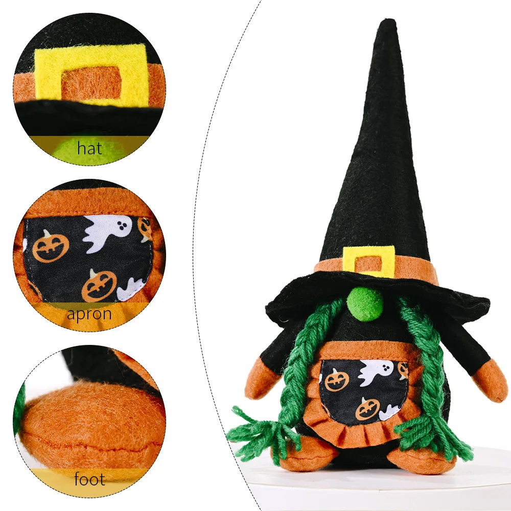

23cm Funny Gnomes Stuffed Terror Pumpkin Rudolph Faceless Doll Goblin Plush Toy Halloween Party Decoration Festival Gift