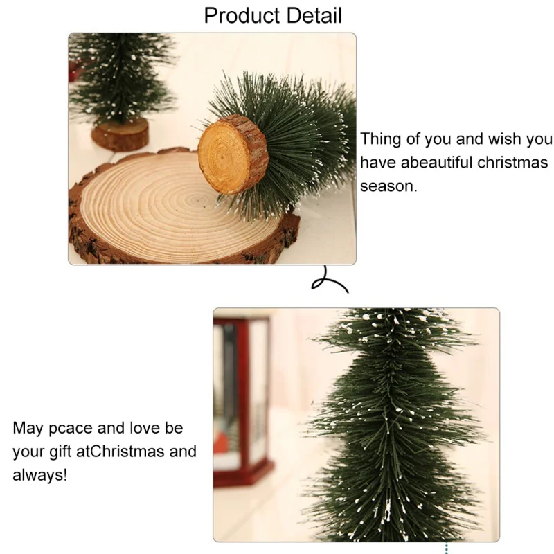 Мини Флокирование Рождественская елка для подарка портативная пагода дерево