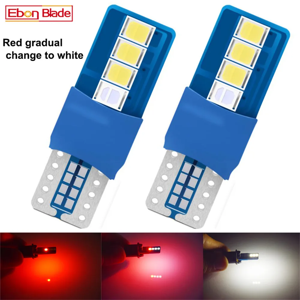 

Пара светодиодных автомобильных ламп T10 5W5 с изменением цвета от синего до белого W5W 194 168 Внутренний купольный светильник для чтения карт 3030 8SMD Лампа для автостайлинга 12 В