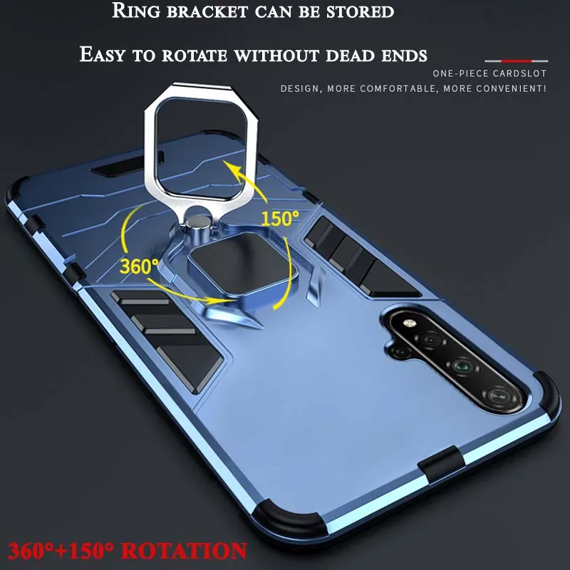 Бронированный чехол с кольцом для Huawei Honor 20 Pro 7A 7C 10i 20i 10 Lite V10 V20 V30 Play 6X 8A 8S 8X Max 9X Global