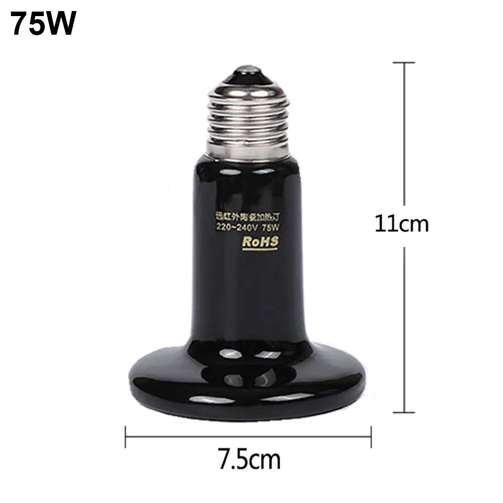 

Pet Far Infrared Ceramic Heating Lamp 220V Heat Emitter Light Bulb 25W 50W 75W 100W For Reptile Animals Heater Brooder
