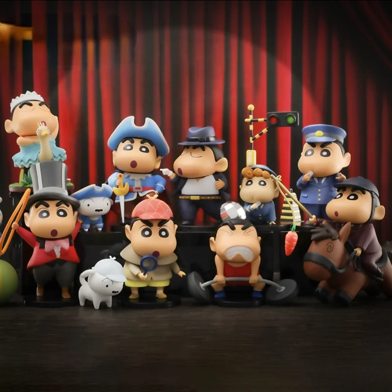 

Bandai Anime Model NECA Crayon Shin-chan Occupation Series 2 Ornaments Cute Decoration Decoration Gift PVC Action Figure Godzill