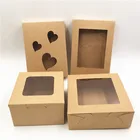 30 шт.лот, квадратная коробка с окошком, картонная упаковка, Подарочная коробка, мыло ручной работы, конфеты для свадебных украшений, подарочная коробка