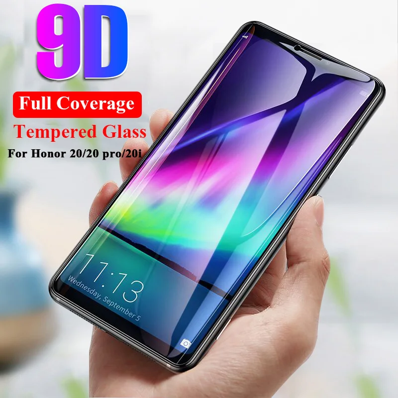 9D закаленное стекло для huawei Honor 20i 20 Pro Защита экрана для huawei Nova 5 5i 4 4E 3 3i защитное стекло полное покрытие