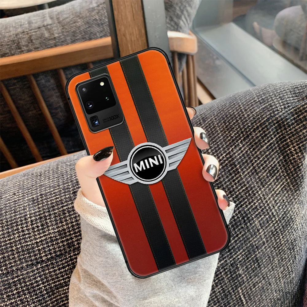 

Mini Cooper Sport Car Fashion Phone Case Cover Hull For Samsung Galaxy S 7 8 9 10 e 20 FE edge uitra plus Note 9 10 20 black