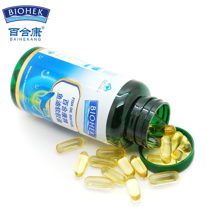 

Lily, fish oil soft capsule 100 100 grains of cod liver oil fall hematic fat grain of soybean lecithin