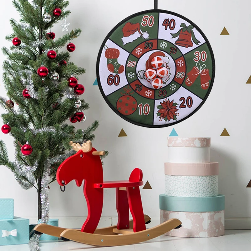 Забавные Рождественские шары Дартс СПОРТ игра игрушка стене висит украшение с 4