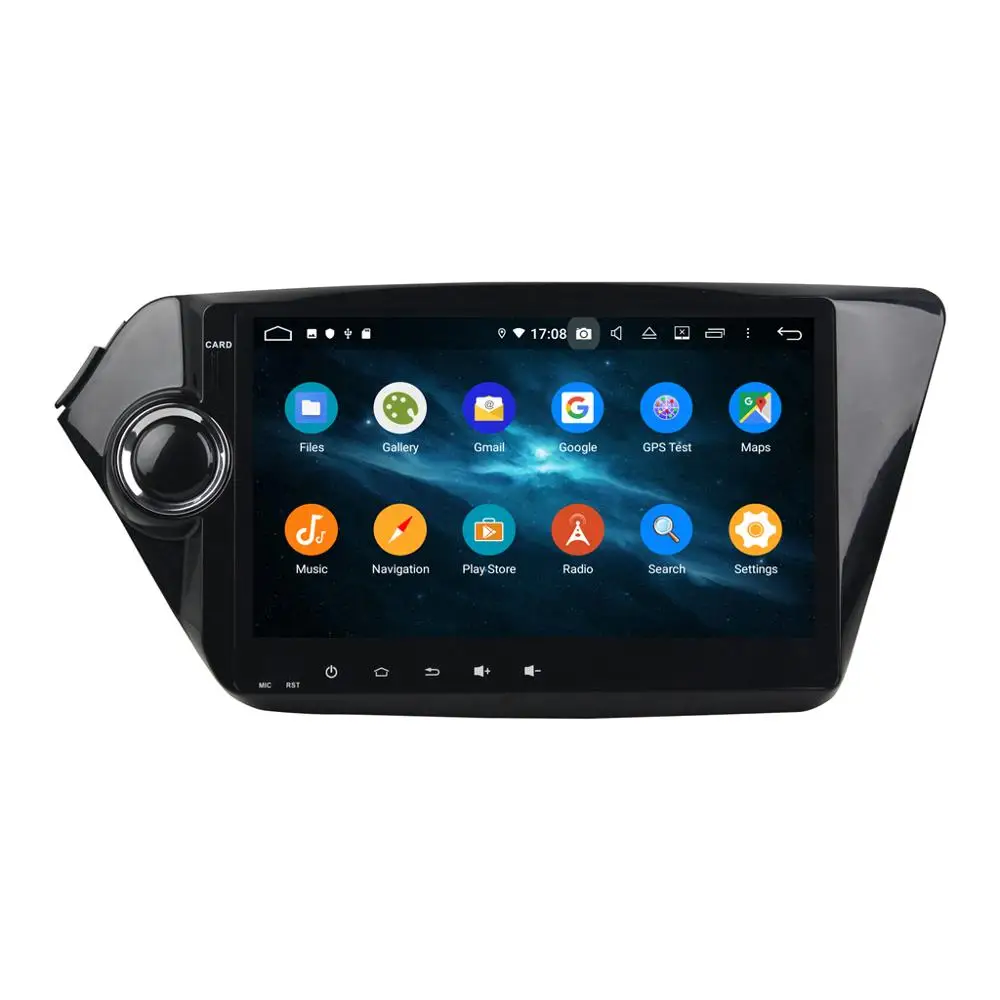 Автомобильный мультимедийный плеер Android 9 8 ядер с DSP для KIA K2 RIO 2011 + GPS-навигация без