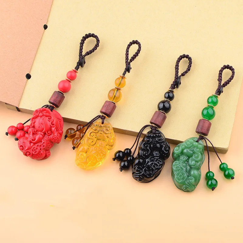 Pixiu Pendant Charms Car Key Pendant Keychain Pendants Accessories Chinese Fengshui Beast Bring Lucky and Wealth Pi xiu