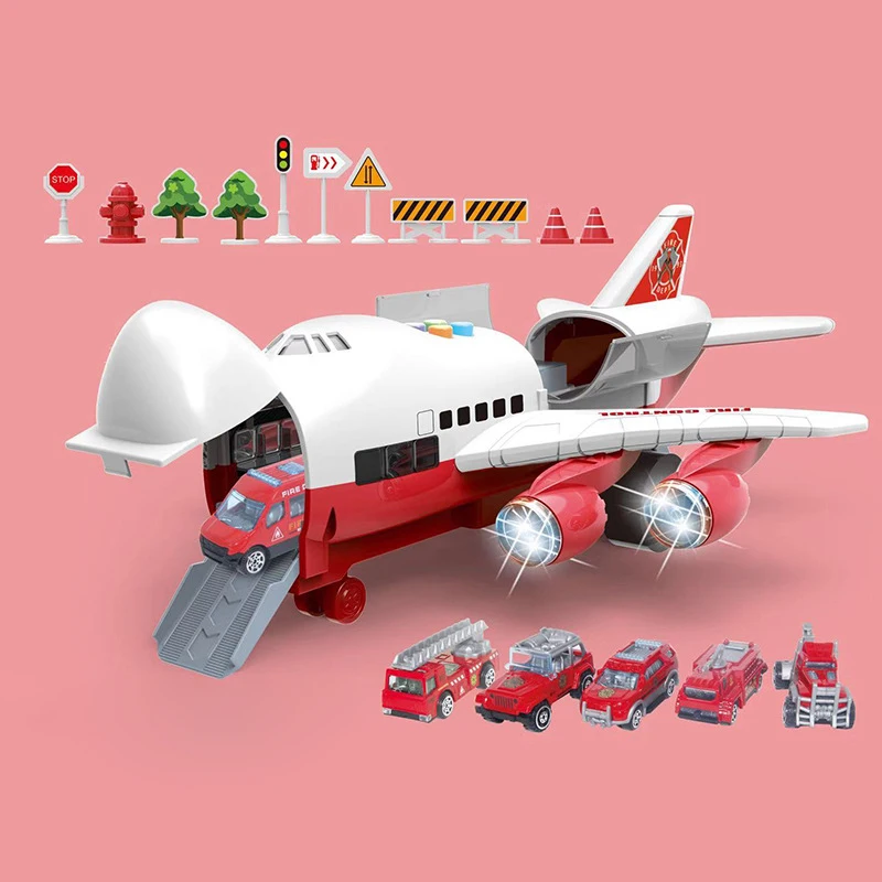 

Simulation Aircraft Deformation Music Simulation Track Inertia Children's Toy Large Size Passenger Plane Kids Airliner Car Gift