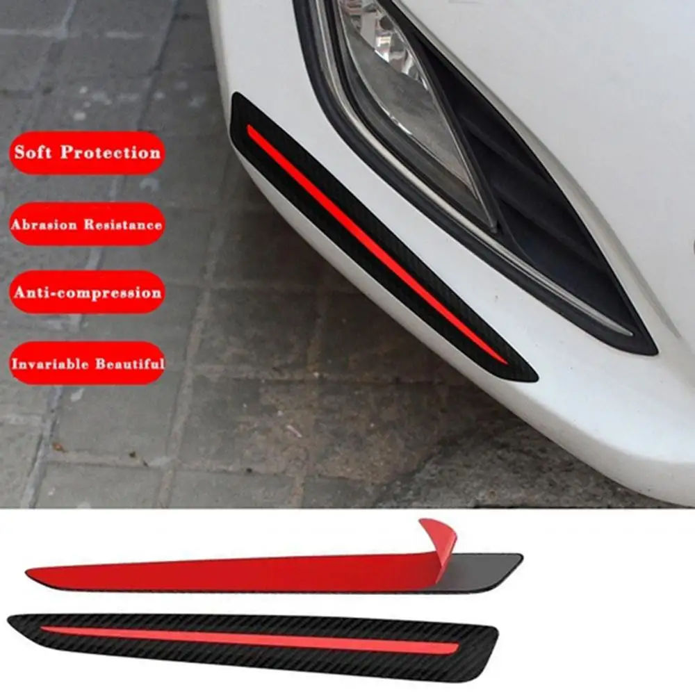 2pcs/Set Car Sticker Bumper Scratch Protection Front/Rear Edge Corner Guard Decoration Strips | Автомобили и мотоциклы