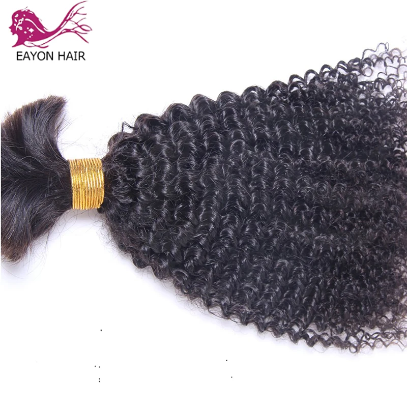 Недорогие курчавые вьющиеся человеческие волосы EAYON объемные пучки 3 шт./лот 100%