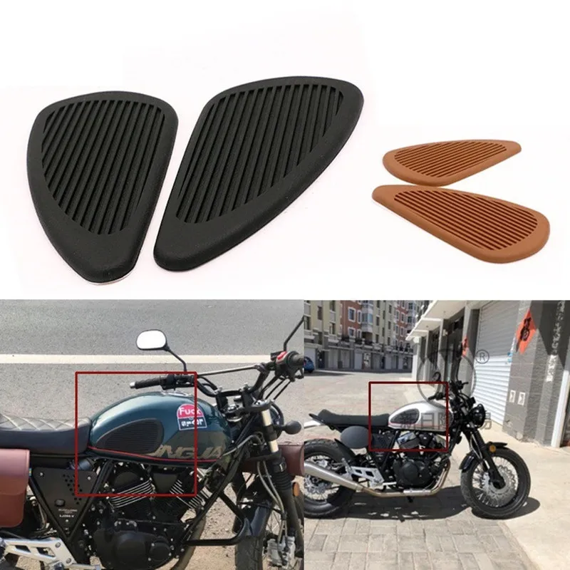 Мотоциклетные Противоскользящие прокладки для бака защитные наклейки боковые