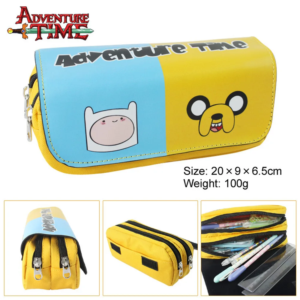 Женский тканевый чехол карандаш Adventure Time Jake переносная дорожная косметичка на
