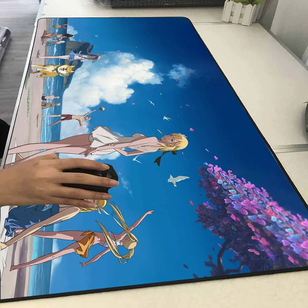 

The Lost Ark Our Summer Vacation Anime Girl Mouse Pad Oversized Protective Desk Pad Mini Mouse Carpet Top Quality 300x800 40x90