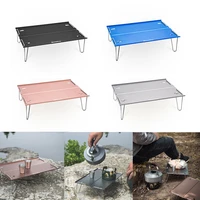 mini outdoor folding table portable ultra light aluminum alloy collapsible camping fishing desk
