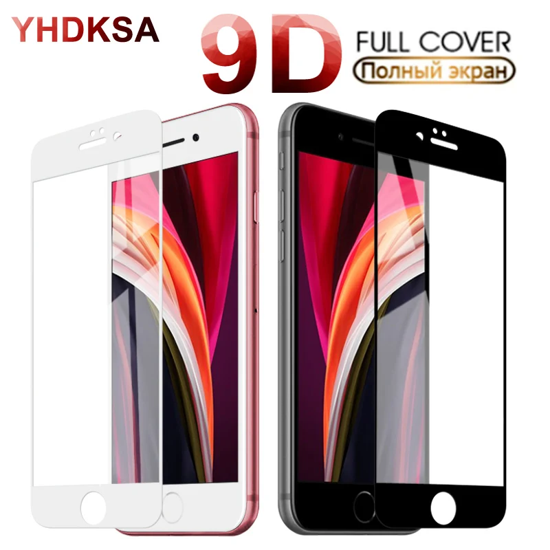 9D полное покрытие Защитное стекло для iPhone 7 8 6 6S плюс протектор экрана из