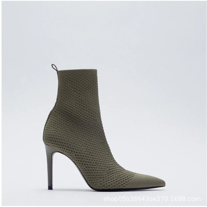 

Остроносые ботинки-Женская обувь, роскошная дизайнерская зимняя обувь, пуанты 2021, женские элегантные модные однотонные ботильоны из ПВХ на ...