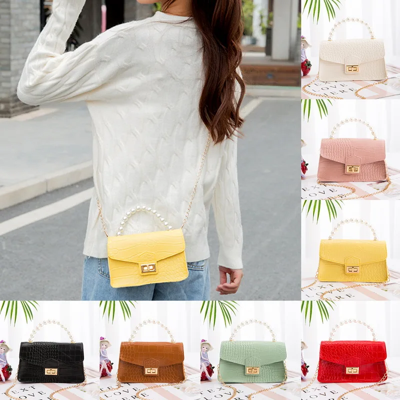 

Mini Small Square Bag 2021 Hot Sales Fashion High Quality Women's Handbag Alligator Leather Chain Shoulder Messenger Bags Totes