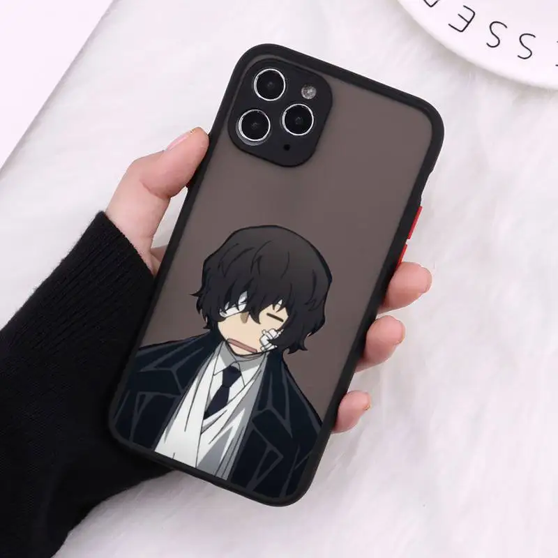 

Bungo cute Maruko-chan Phone Case matte transparent soft TPU For iphone 7 8 11 12 plus mini x xs xr pro max Candy Color cover