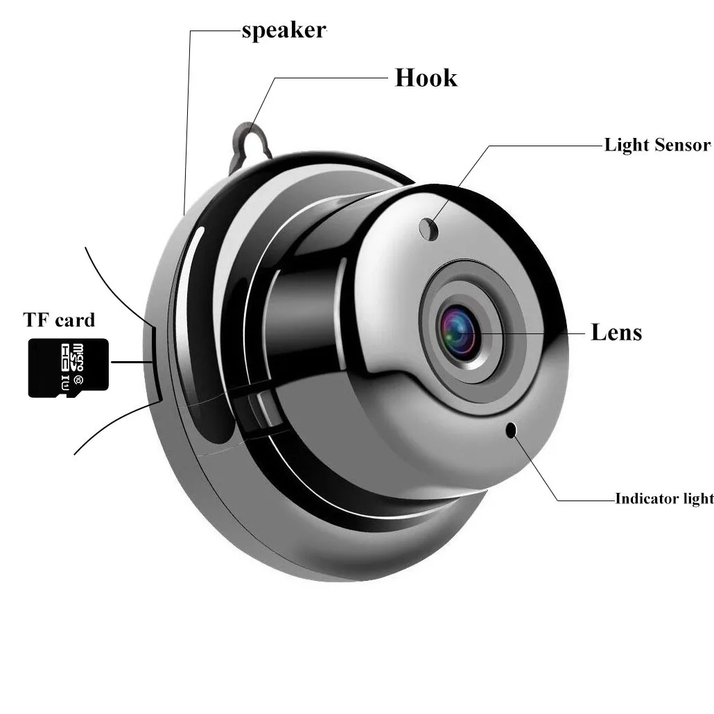 Беспроводной IP Камера HD 1080P экшн-камера с Wi-Fi подключением сети P2P Видеоняни и