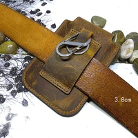 blongk mini waist pack portable belt bag universal car key case genuine leather card holder wd ty