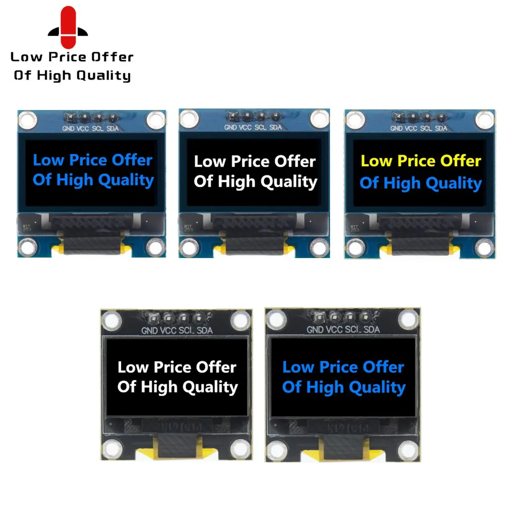4Pin 7Pin 0 96 &quotбелый/синий/желтый синий дюймов OLED 128X64 модуль дисплея 96&quot IIC I2C Communicate