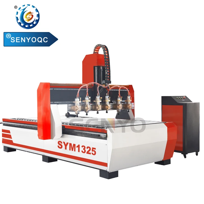 SYM1325 6 шпинделей мульти головки 3D ЧПУ маршрутизатор/ЧПУ 4 оси/автоматическая