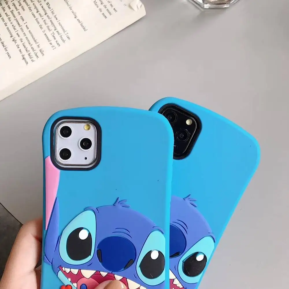 3D мультфильм милый тонкий стежок силиконовый чехол для iPhone 5 5s SE 5C 6 6s X XR Xs 11 Pro Max 7 8