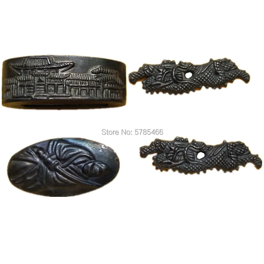 Набор тигров тема фитинги из сплава японская катана меч вакидзаси аксессуары DIY