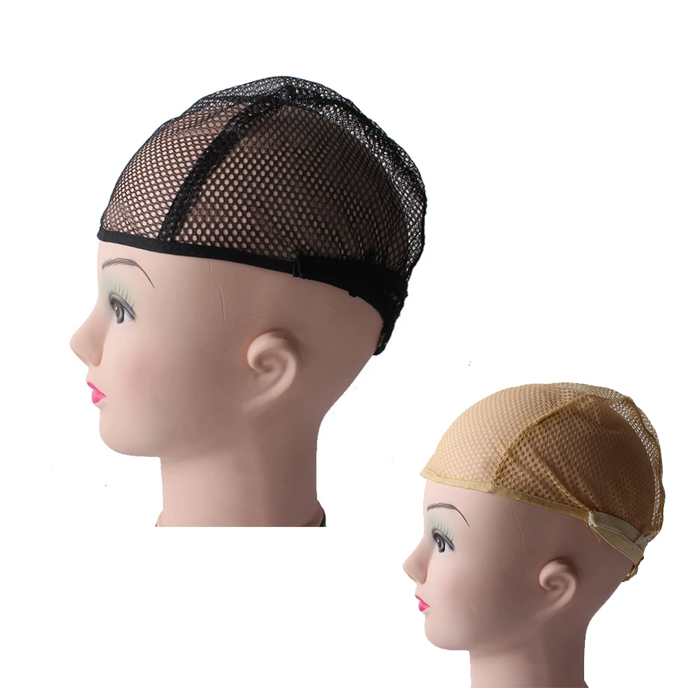 

30 PCS/Lot Nylon Wig Caps Hairnets For Making Weaving Wigs Wig Hair Net with Adjustable Stretch Free shipping Black/Beige
