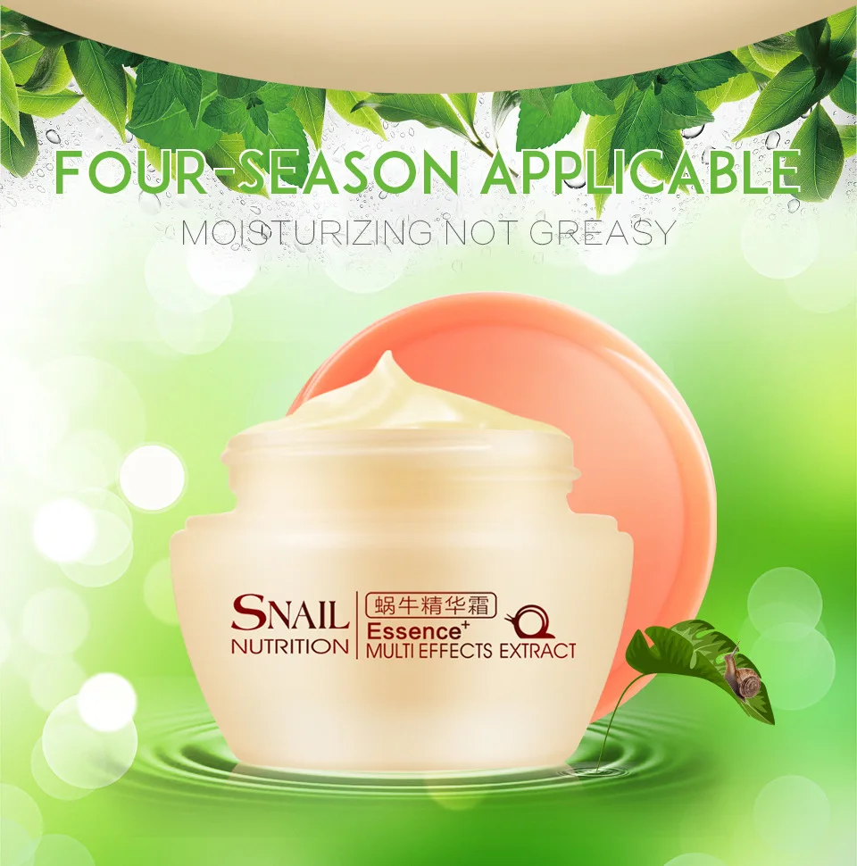 

Skin Care Snail Cream Moisturzing Anti Aging Wrinkle Face Cream Oil Control Face Essence Facial Serum Whitening Cream