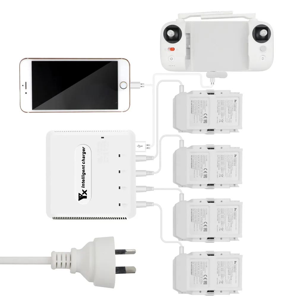 6 в 1 зарядное устройство для Xiaomi FIMI X8 SE Мульти USB зарядное устройство аккумулятора зарядка концентратор адаптер Квадрокоптер часть# g4