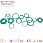 Зеленое уплотнительное кольцо FKM из фторкаучука, уплотнительное кольцо для масла CS 3,1 мм OD 10-115 мм