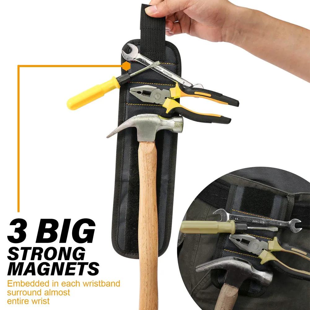 Сильные магниты браслет хранения инструментов гвозди шурупы сверла для Для