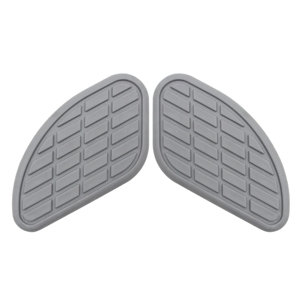 

1pair Motorcycle Tank Knee Pad Rubber Stickers Self Adhesive Side Panels Protective Decal Vintage Classic Style Replacement Part