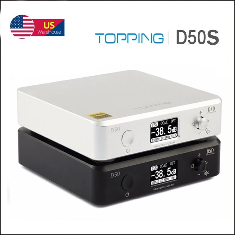 Топпинг D50S Bluetooth DAC ES9038Q2M мини аудио декодирование USB DAC XMOS XU208 DSD512 32 бит/768 кГц OPA1612 USB/OPT/коаксиальный вход