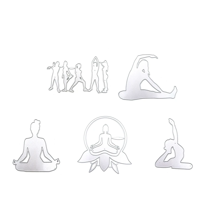 

DIY Yoga Cutting Dies Embossing Stencil Template for Scrapbooking Card Making